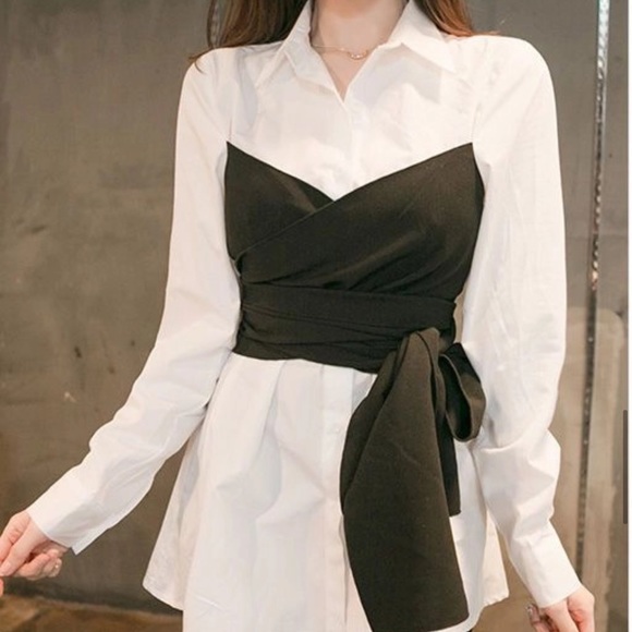 NWT Chicwish Mock Two-Piece Long-Sleeve Top - Picture 7 of 14